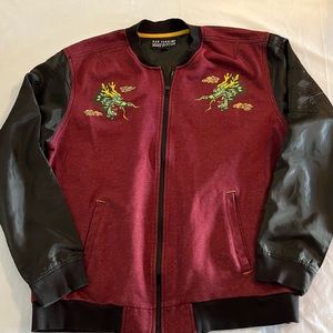 XL Raw Yarn Industries Full Zip DRAGON Jacket graphic Long Sleeve Mens Asian